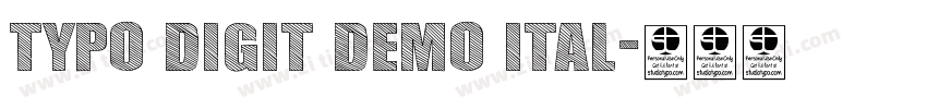 Typo Digit Demo Ital字体转换
